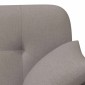 vidaXL Love seat με κουμπιά Taupe 120 x 65 x 79 εκ Ύφασμα