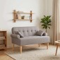 vidaXL Love seat με κουμπιά Taupe 120 x 65 x 79 εκ Ύφασμα