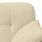 vidaXL Love seat με κουμπιά Κρεμ 120 x 65 x 79 εκ Ύφασμα