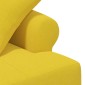 vidaXL Love seat με κουμπιά Ανοιχτό Κίτρινο 120 x 65 x 79 εκ Ύφασμα