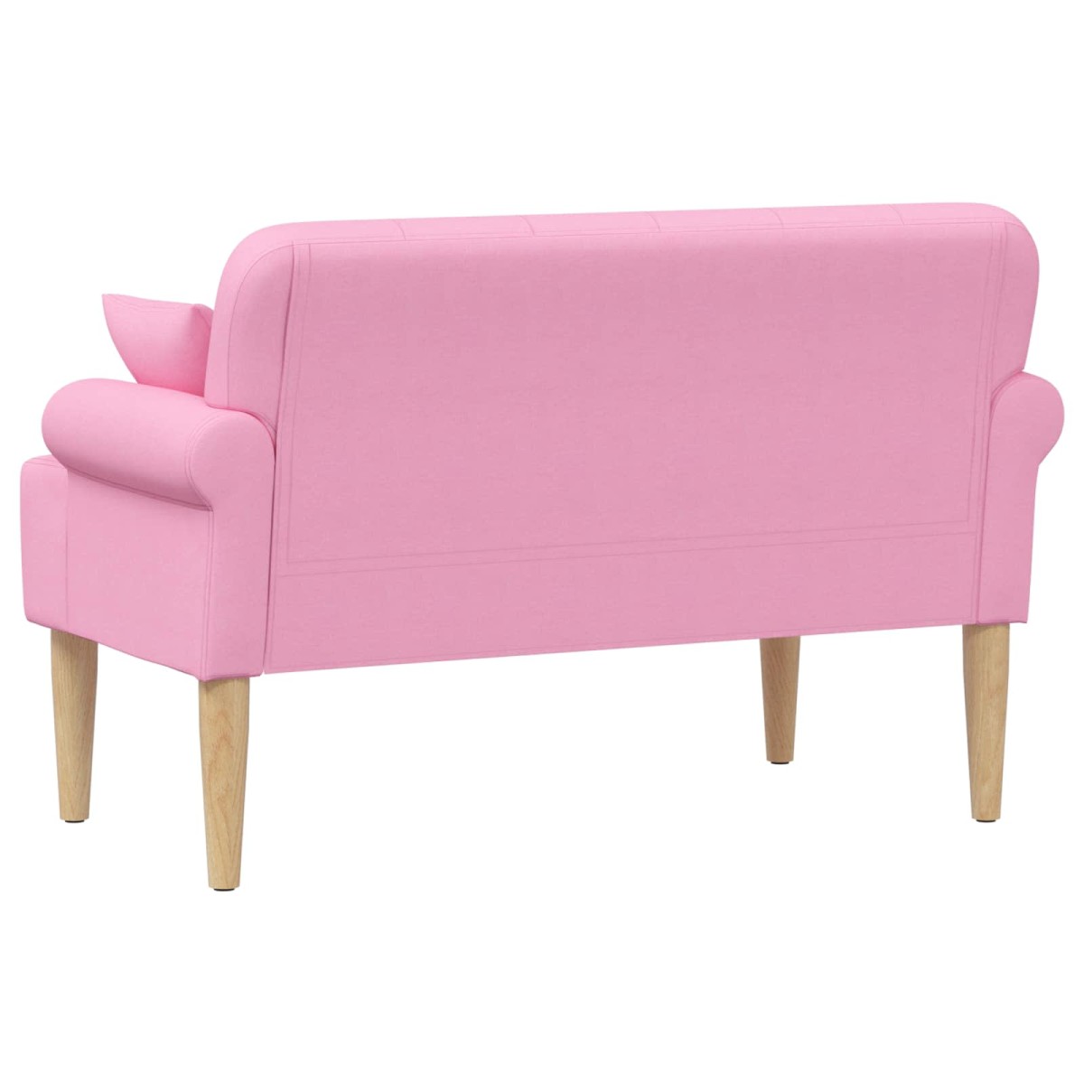 vidaXL Love seat με κουμπιά Ροζ 120 x 65 x 79 εκ Ύφασμα