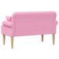 vidaXL Love seat με κουμπιά Ροζ 120 x 65 x 79 εκ Ύφασμα