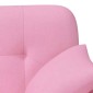 vidaXL Love seat με κουμπιά Ροζ 120 x 65 x 79 εκ Ύφασμα