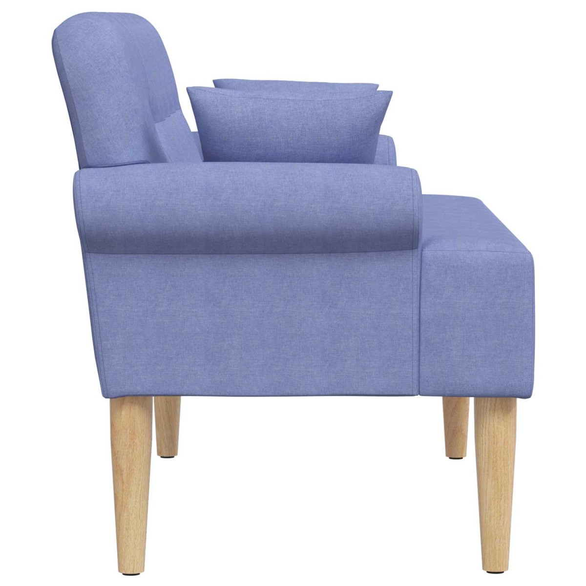 vidaXL Love seat με κουμπιά Μπλε τζην 120 x 65 x 79 εκ Ύφασμα