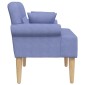 vidaXL Love seat με κουμπιά Μπλε τζην 120 x 65 x 79 εκ Ύφασμα