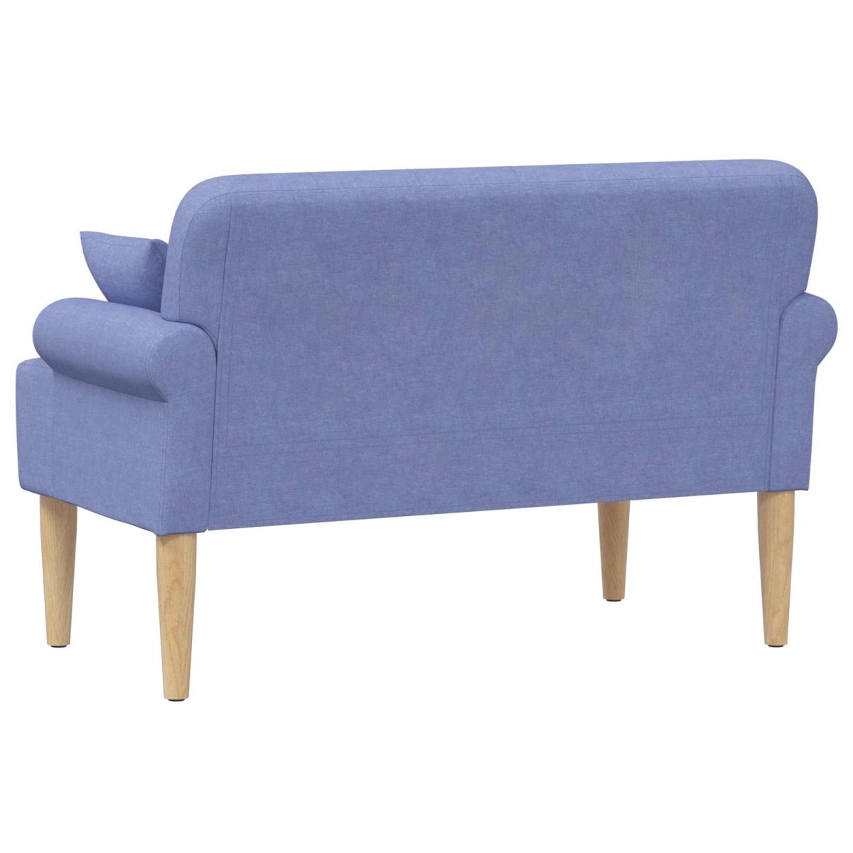 vidaXL Love seat με κουμπιά Μπλε τζην 120 x 65 x 79 εκ Ύφασμα