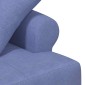 vidaXL Love seat με κουμπιά Μπλε τζην 120 x 65 x 79 εκ Ύφασμα