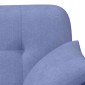 vidaXL Love seat με κουμπιά Μπλε τζην 120 x 65 x 79 εκ Ύφασμα