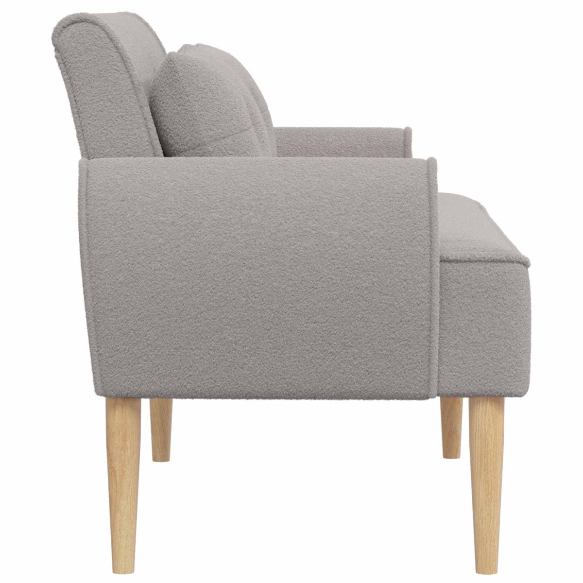 vidaXL Love seat με κουμπιά Ανοιχτό γκρι 117 x 67 x 77 εκ. Μπουκλέ