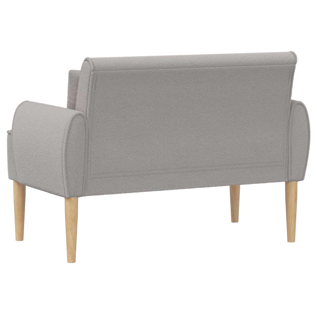 vidaXL Love seat με κουμπιά Ανοιχτό γκρι 117 x 67 x 77 εκ. Μπουκλέ