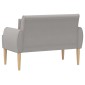 vidaXL Love seat με κουμπιά Ανοιχτό γκρι 117 x 67 x 77 εκ. Μπουκλέ
