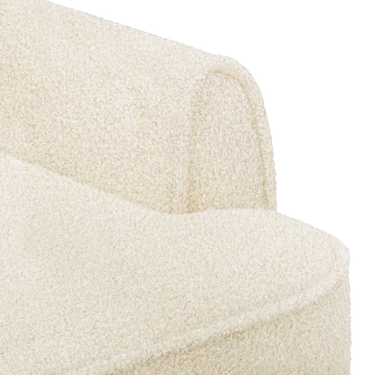 vidaXL Love seat με κουμπιά Κρεμ 117 x 67 x 77 εκ. Μπουκλέ