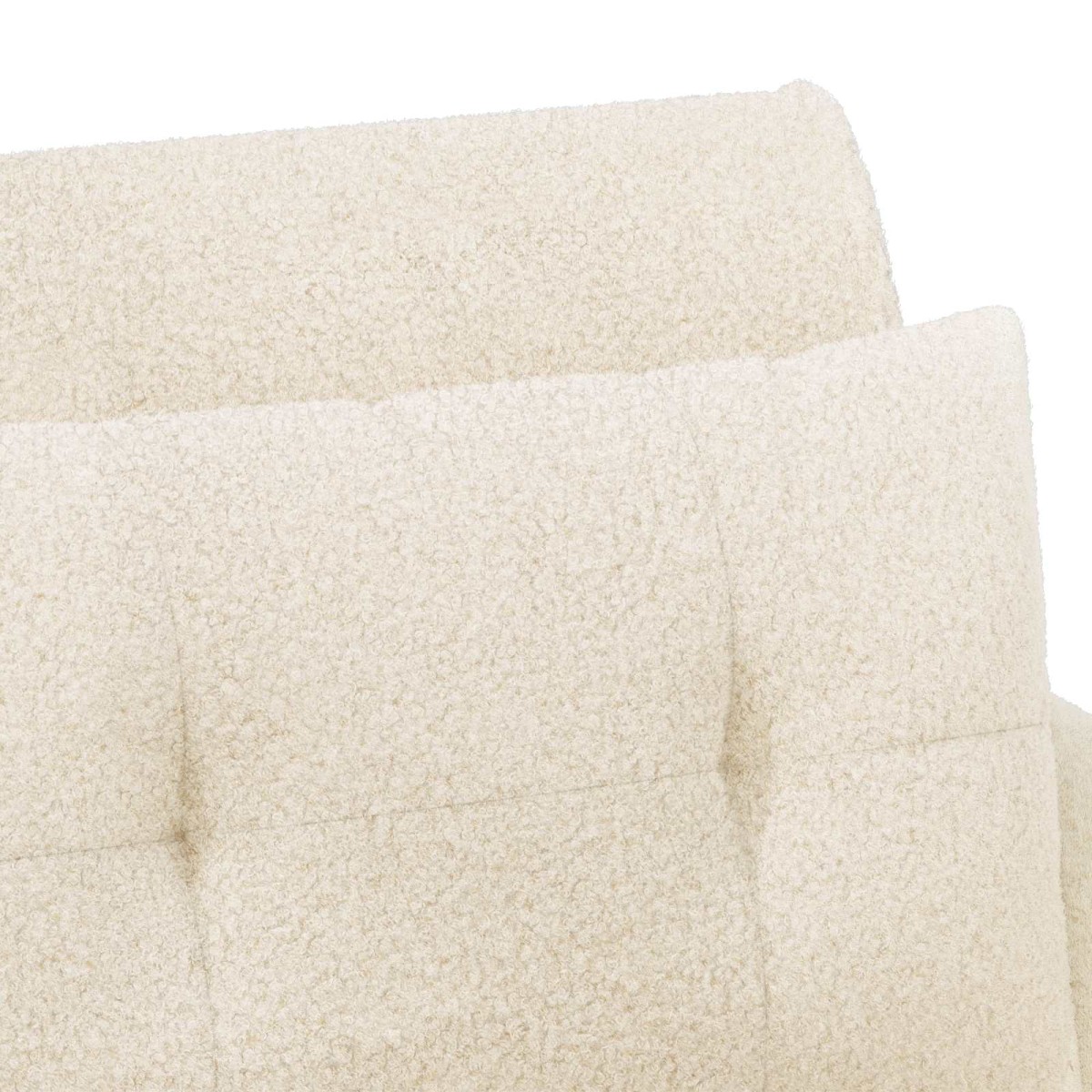 vidaXL Love seat με κουμπιά Κρεμ 117 x 67 x 77 εκ. Μπουκλέ