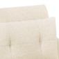 vidaXL Love seat με κουμπιά Κρεμ 117 x 67 x 77 εκ. Μπουκλέ