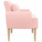 vidaXL Love seat με κουμπιά Ροζ 117 x 67 x 77 εκ. Μπουκλέ
