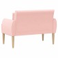 vidaXL Love seat με κουμπιά Ροζ 117 x 67 x 77 εκ. Μπουκλέ