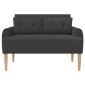vidaXL Love seat με κουμπιά Σκούρο Γκρι 117 x 67 x 77 εκ. Μπουκλέ