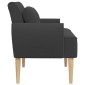 vidaXL Love seat με κουμπιά Σκούρο Γκρι 117 x 67 x 77 εκ. Μπουκλέ