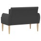 vidaXL Love seat με κουμπιά Σκούρο Γκρι 117 x 67 x 77 εκ. Μπουκλέ