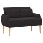 vidaXL Love seat με κουμπιά Μαύρο 117 x 67 x 77 εκ. Μπουκλέ