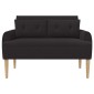 vidaXL Love seat με κουμπιά Μαύρο 117 x 67 x 77 εκ. Μπουκλέ