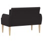 vidaXL Love seat με κουμπιά Μαύρο 117 x 67 x 77 εκ. Μπουκλέ