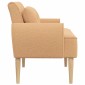 vidaXL Love seat με κουμπιά Μπεζ 117 x 67 x 77 εκ. Μπουκλέ