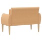 vidaXL Love seat με κουμπιά Μπεζ 117 x 67 x 77 εκ. Μπουκλέ