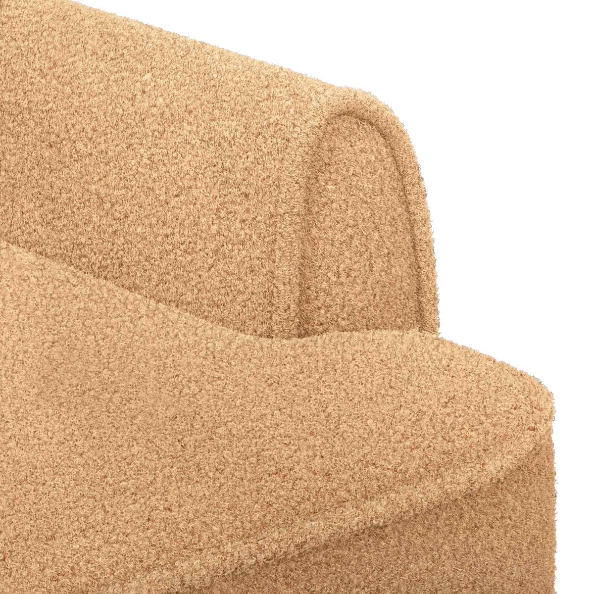 vidaXL Love seat με κουμπιά Μπεζ 117 x 67 x 77 εκ. Μπουκλέ