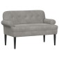 vidaXL Love seat με κουμπιά Ανοιχτό γκρι 120 x 66 x 78 εκ. Βελούδο