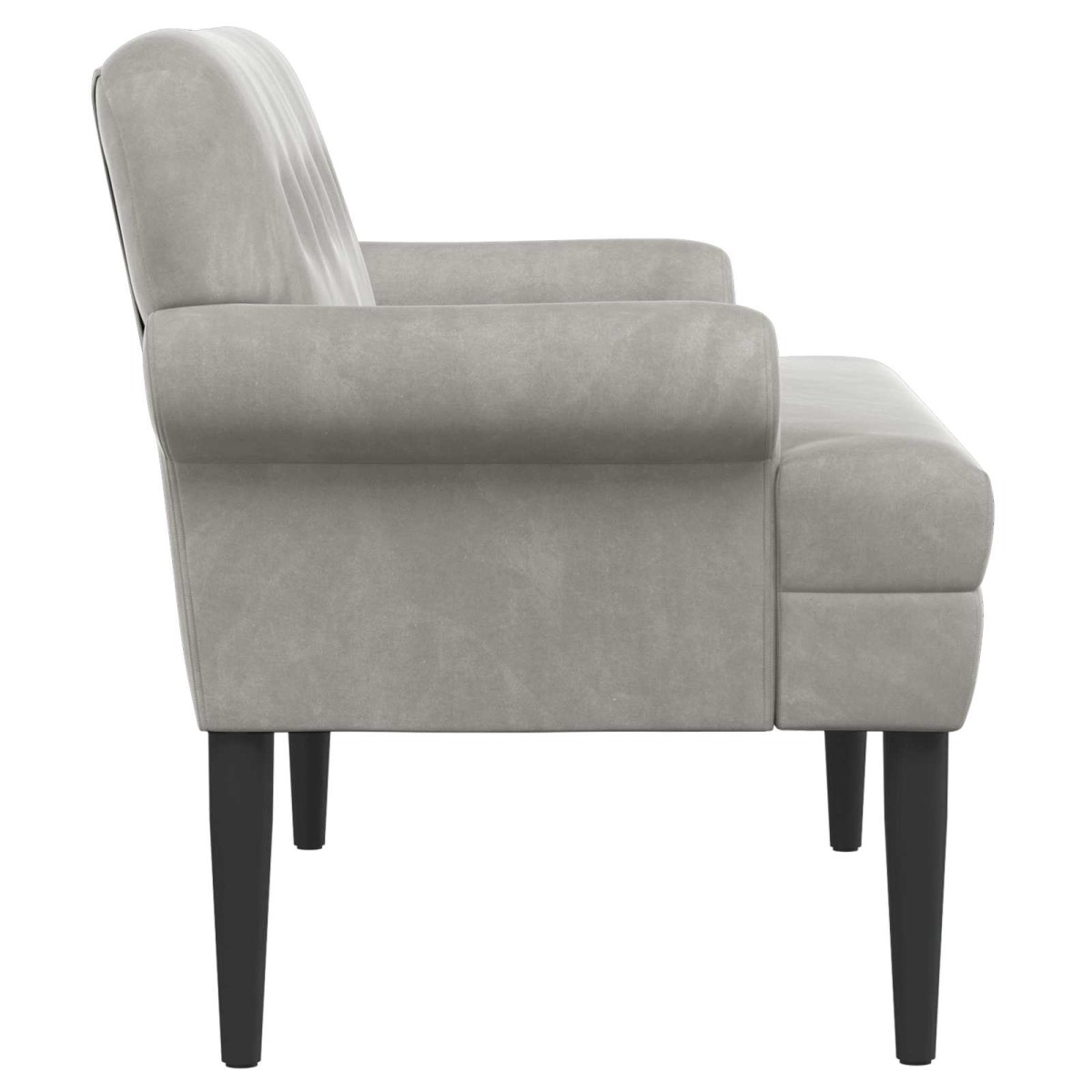 vidaXL Love seat με κουμπιά Ανοιχτό γκρι 120 x 66 x 78 εκ. Βελούδο