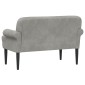 vidaXL Love seat με κουμπιά Ανοιχτό γκρι 120 x 66 x 78 εκ. Βελούδο