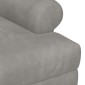 vidaXL Love seat με κουμπιά Ανοιχτό γκρι 120 x 66 x 78 εκ. Βελούδο