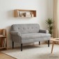 vidaXL Love seat με κουμπιά Ανοιχτό γκρι 120 x 66 x 78 εκ. Βελούδο