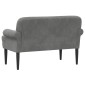 vidaXL Love seat με κουμπιά Σκούρο Γκρι 120 x 66 x 78 εκ. Βελούδο