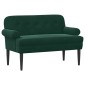 vidaXL Love seat με κουμπιά Σκούρο Πράσινο 120 x 66 x 78 εκ. Βελούδο