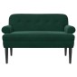vidaXL Love seat με κουμπιά Σκούρο Πράσινο 120 x 66 x 78 εκ. Βελούδο