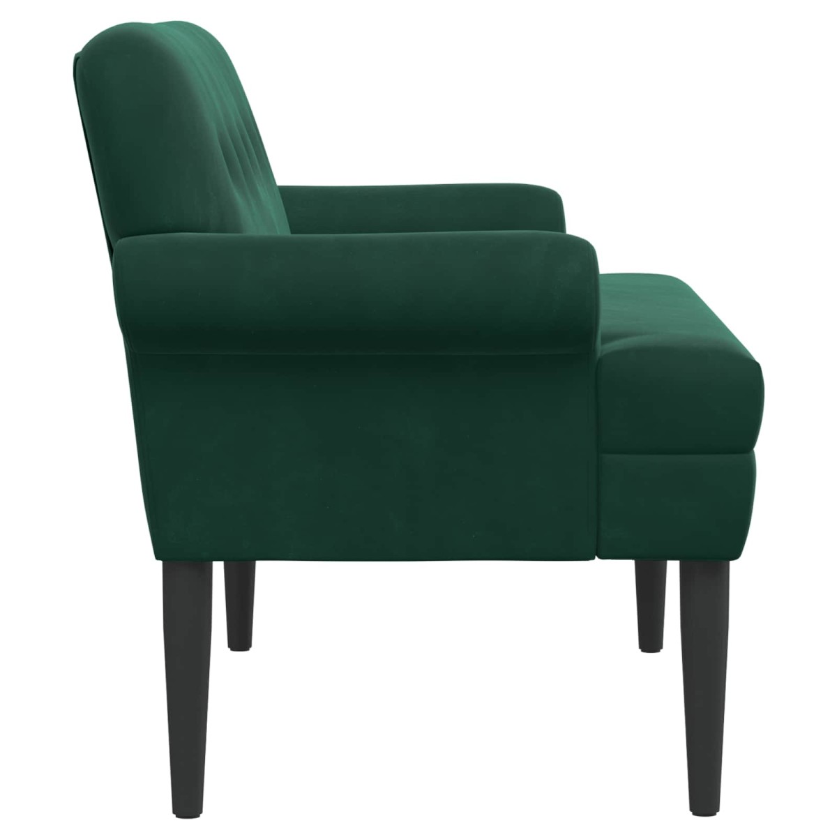 vidaXL Love seat με κουμπιά Σκούρο Πράσινο 120 x 66 x 78 εκ. Βελούδο