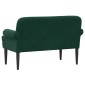vidaXL Love seat με κουμπιά Σκούρο Πράσινο 120 x 66 x 78 εκ. Βελούδο