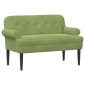 vidaXL Love seat με κουμπιά Ανοιχτό Πράσινο 120 x 66 x 78 εκ. Βελούδο