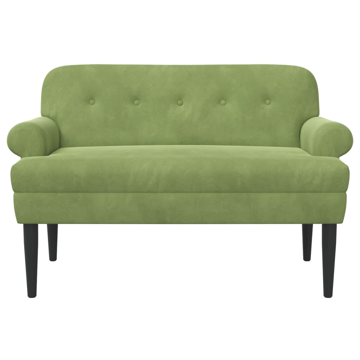 vidaXL Love seat με κουμπιά Ανοιχτό Πράσινο 120 x 66 x 78 εκ. Βελούδο