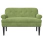vidaXL Love seat με κουμπιά Ανοιχτό Πράσινο 120 x 66 x 78 εκ. Βελούδο