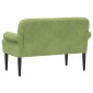 vidaXL Love seat με κουμπιά Ανοιχτό Πράσινο 120 x 66 x 78 εκ. Βελούδο