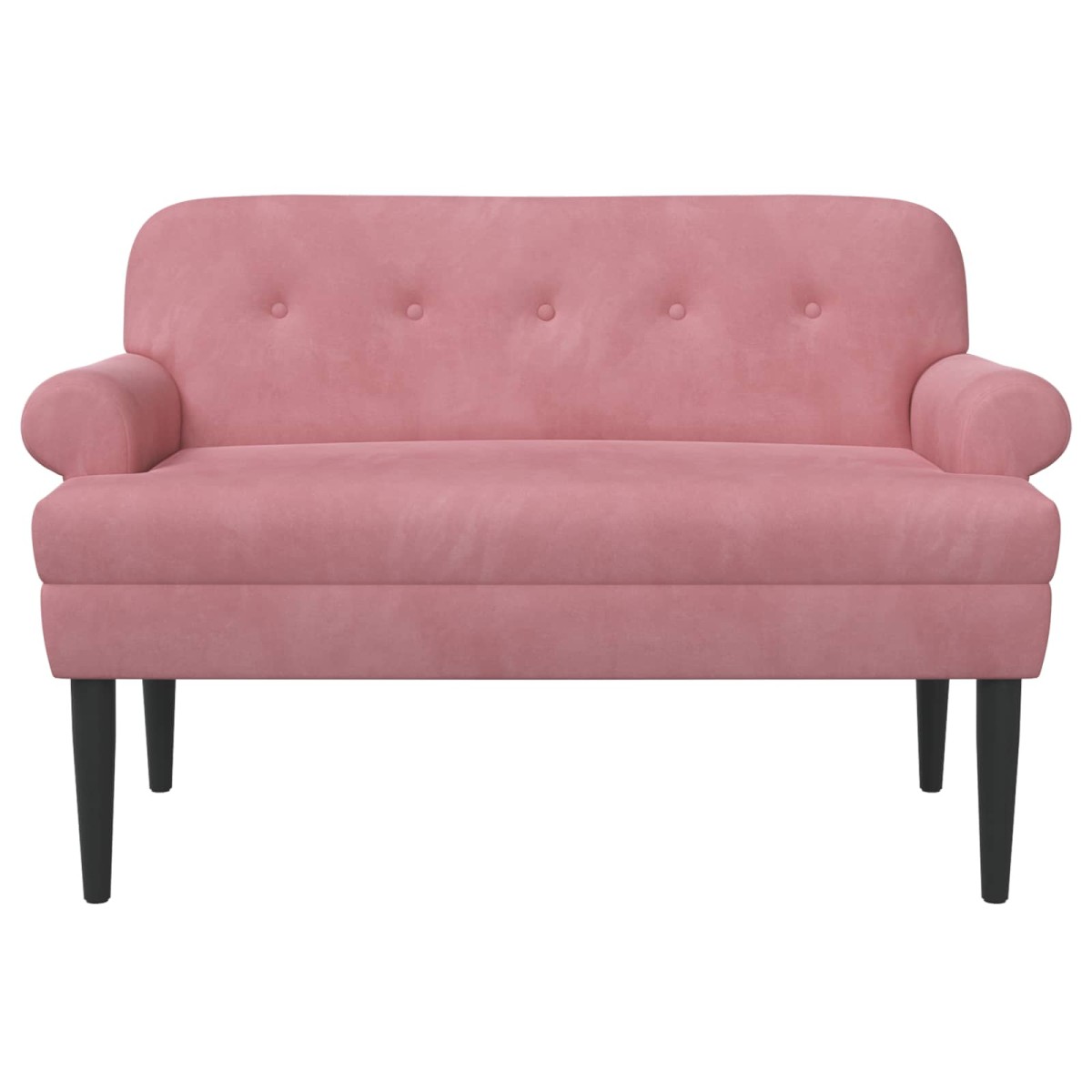 vidaXL Love seat με κουμπιά Ροζ 120 x 66 x 78 εκ. Βελούδο