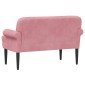 vidaXL Love seat με κουμπιά Ροζ 120 x 66 x 78 εκ. Βελούδο