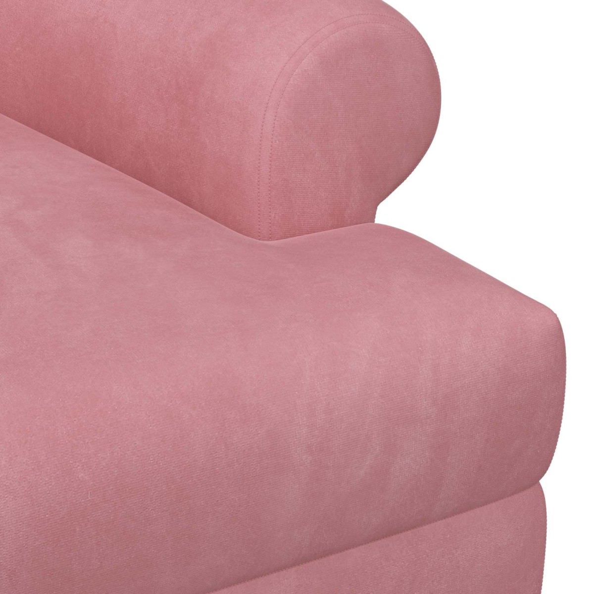 vidaXL Love seat με κουμπιά Ροζ 120 x 66 x 78 εκ. Βελούδο