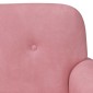 vidaXL Love seat με κουμπιά Ροζ 120 x 66 x 78 εκ. Βελούδο