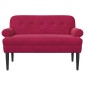 vidaXL Love seat με κουμπιά Κόκκινο 120 x 66 x 78 εκ. Βελούδο