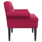 vidaXL Love seat με κουμπιά Κόκκινο 120 x 66 x 78 εκ. Βελούδο
