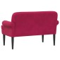 vidaXL Love seat με κουμπιά Κόκκινο 120 x 66 x 78 εκ. Βελούδο